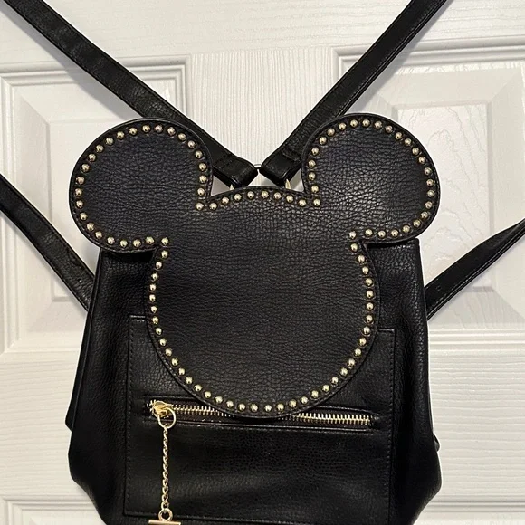 Danielle Nicole “Mickey Gold” Black Backpack with Gold Accents - Picture 2 of 7
